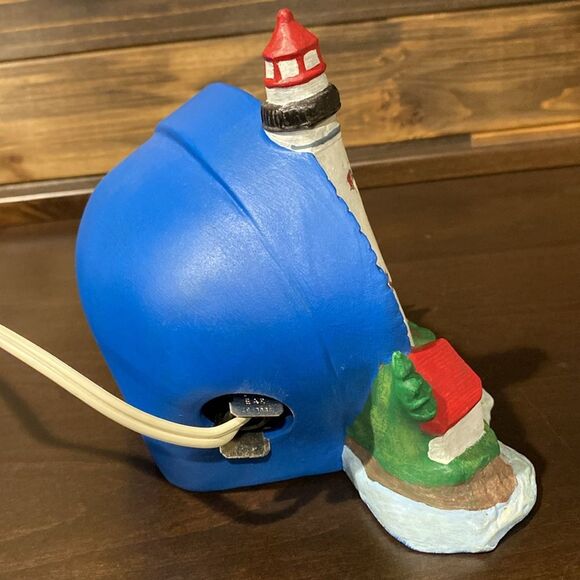 Ceramic Lighthouse On the Water Scene Night Light - Picture 6 of 11